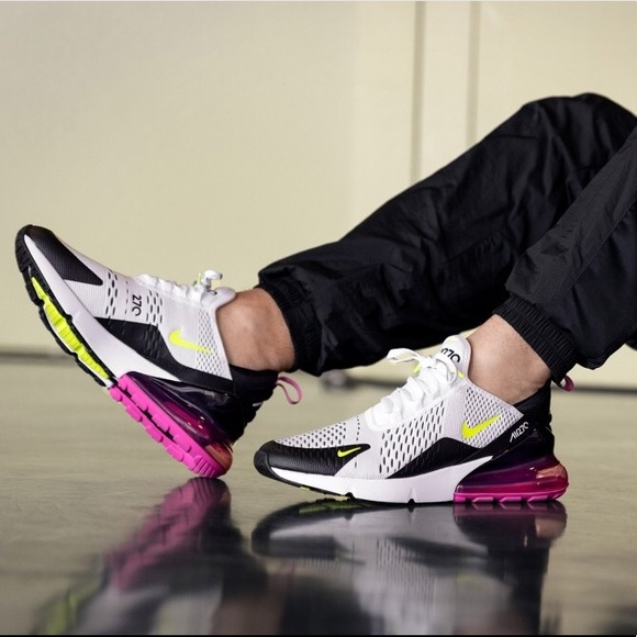 nike air max 270 white volt black fuchsia